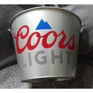 NOS Coors Light Ice Bucket 2023 Metal Tin Golden Co New Beer Made To Chill